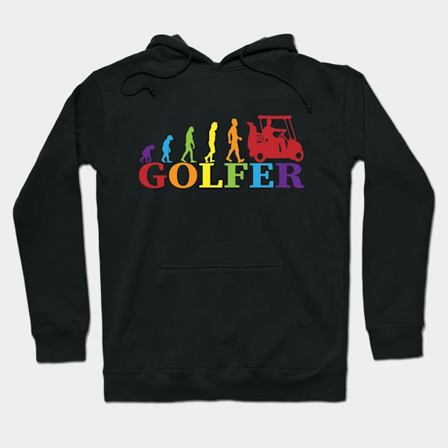 Golfer Evolution -  Golfer Gift Hoodie by Leonitrias Welt